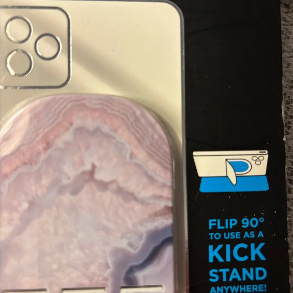 Flipstik Phone Stand with Purple‎ Marble Design